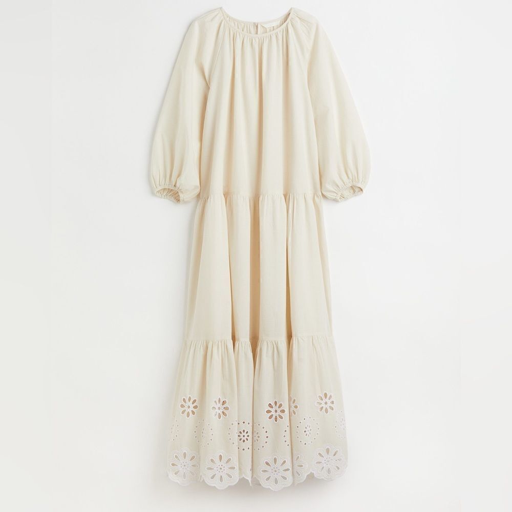 H&M Broderie Anglaise Dress Embroidered New - Picture 2 of 10